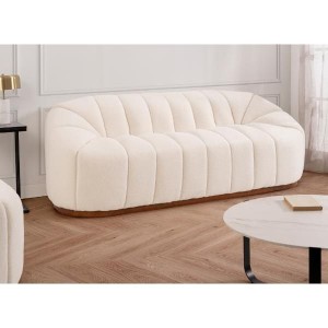 SOFA EN TERCIOPELO BLANCO